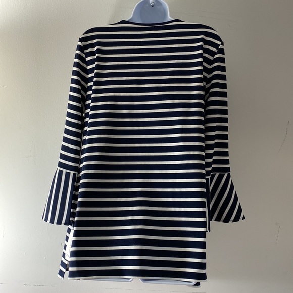 Charter Club | Striped bell sleeve Top - Picture 7 of 16